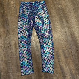 Nihoe mermaid fish scale Blue leggings, Size XL